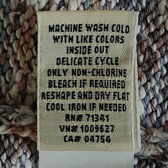 LL BEAN 100% Cotton Multicolor Knit Pullover Sweater Size Large - Picture 6 of 10